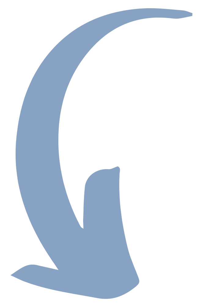 Left arrow down in blue.